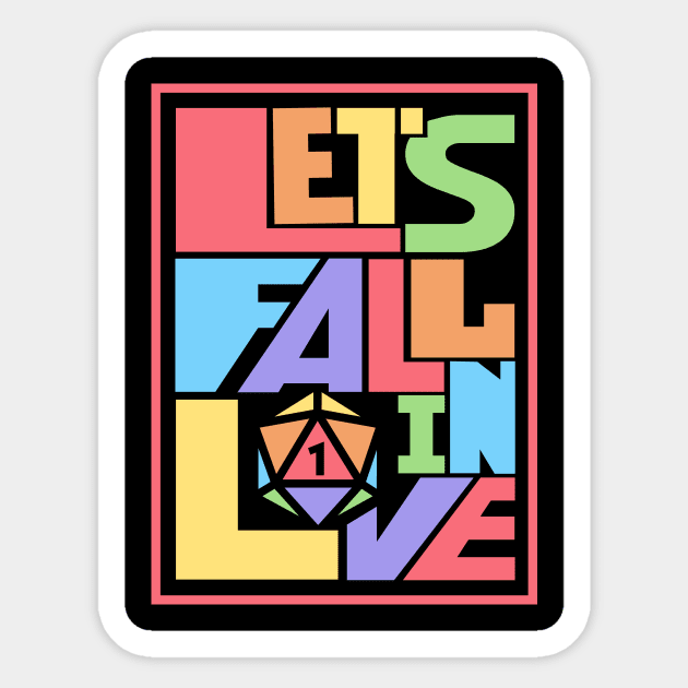DnD Design Let's Fail in Love Nat1 Sticker by OfficialTeeDreams